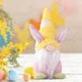 thumbnail image 4 of Muñecas de gnomo de Pascua no tejidas de felpa duende anciano regalo decoración del hogar (amarillo) Hugtrwg Libre de BPA, 4 of 9