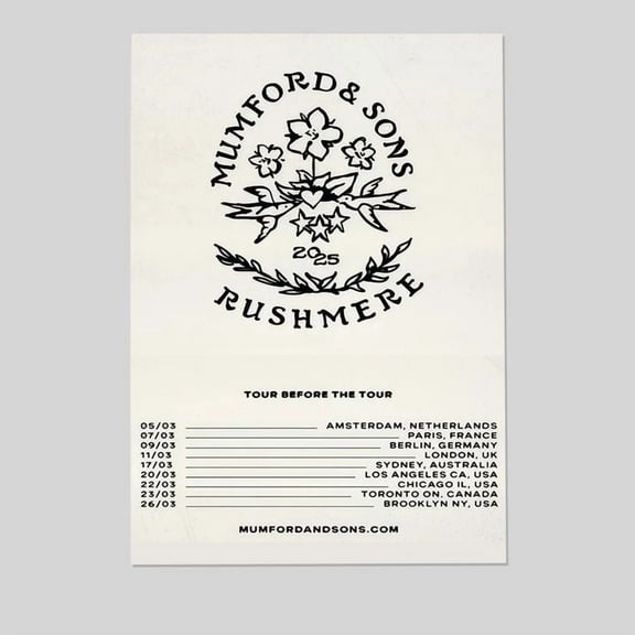 Mumford & Sons 2025 Tour Before the Tour Poster Size 24''x36'' - Kiloa