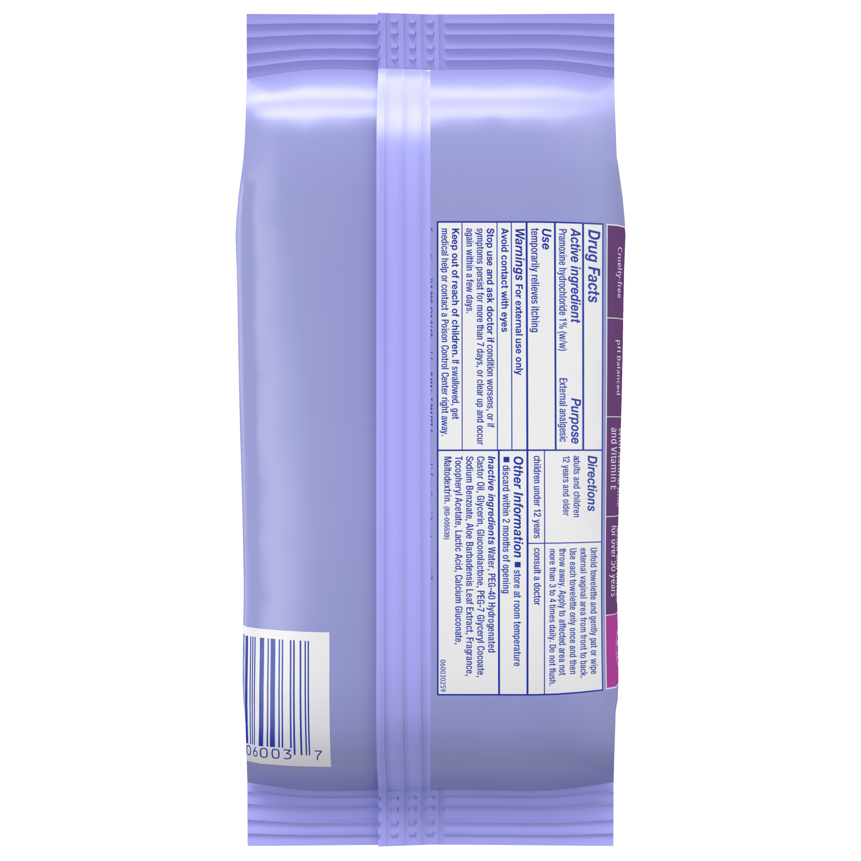 (2 pack) Vagisil Anti-Itch Medicated Feminine Vaginal Wipes, Maximum Strength for Instant Relief, 20 Count, 3 Pack