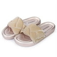 thumbnail image 5 of HA-EMORE Women's Fashion Sparkly Slides Round Open Toe Slip On House Slippers Soft Thick Cushion Flat Sandals, 5 of 9