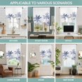 thumbnail image 6 of Blue Yellow Palm Tree Tie Up Curtain Valance for Window, Adjustable Rod Pocket Window Curtains Shades, Summer Botanical Tropical Light Filtering Valance Drapes for Kitchen Living Room Bedroom 42"x63", 6 of 9