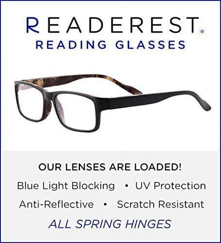 Readerest Blue Light Blocking Reading Glasses (Camo, 2.00 Magnification)