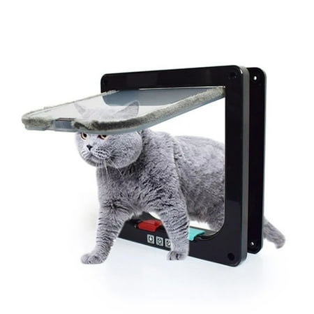 

SHZHHFKJCX Control Direction Adjustable Dog Cat Flap Door for Small Pets Kitten Plastic Gate - Manage entry and exit for your furry friends with ease!