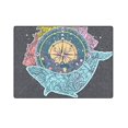 thumbnail image 3 of CADecor Antique Compass Floral Whale Throw Blanket Bed Sofa Blanket 58x80 inches, 3 of 3