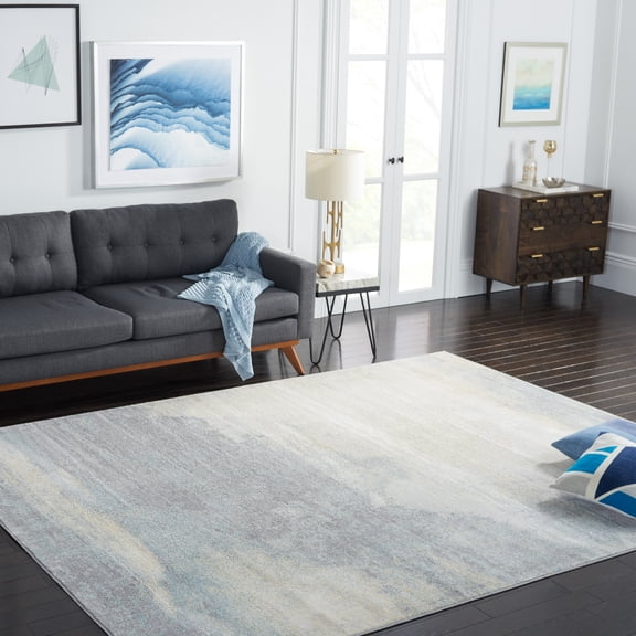 SAFAVIEH Jasper Tracery Abstract Overdyed Area Rug, Grey/Gold, 10' x 13'
