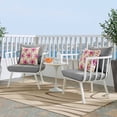 thumbnail image 2 of Lounge Chair, Set of 2, Aluminum, Metal, Steel, White Grey Gray, Modern Contemporary Urban Design, Outdoor Patio Balcony Cafe Bistro Garden Furniture Hotel Hospitality, 2 of 8