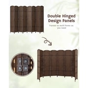 Jostyle Room Divider 6ft. Tall Extra Wide Privacy Screen, Folding Privacy Screens with Diamond Double-Weave Room dividers and Freestanding Room Dividers Privacy Screens(Mocha, 8-Panel)