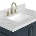 thumbnail image 3 of Ariel Stafford 37 Inch Single Rectangle Sink Vanity With Carrara White Marble Countertop W/1.5" Edge In Midnight Blue, 3 of 9