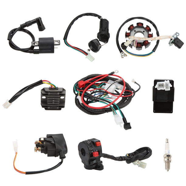 Kit De Arnés De Cableado Eléctrico, Reemplazo Del Interruptor De Encendido Del Conjunto De Telar De Alambre Eléctrico De Bujía Para Taotao Para 125cc 150cc 200cc 250cc ATV ANGGREK Otros