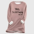 thumbnail image 2 of Lindreshi Womens Pajamas Tops Winter Fashion Woman Long Sleeve Round Neck Printing Blouse Causal Pullover Long Sleeve Tops, 2 of 3