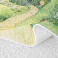 thumbnail image 5 of Homewish Kawaii Woodland Mushrooms Twin Quilt Set,Fungus Plant Twin Coverlet Set,Green,Black Reversible,2-Piece, 5 of 7
