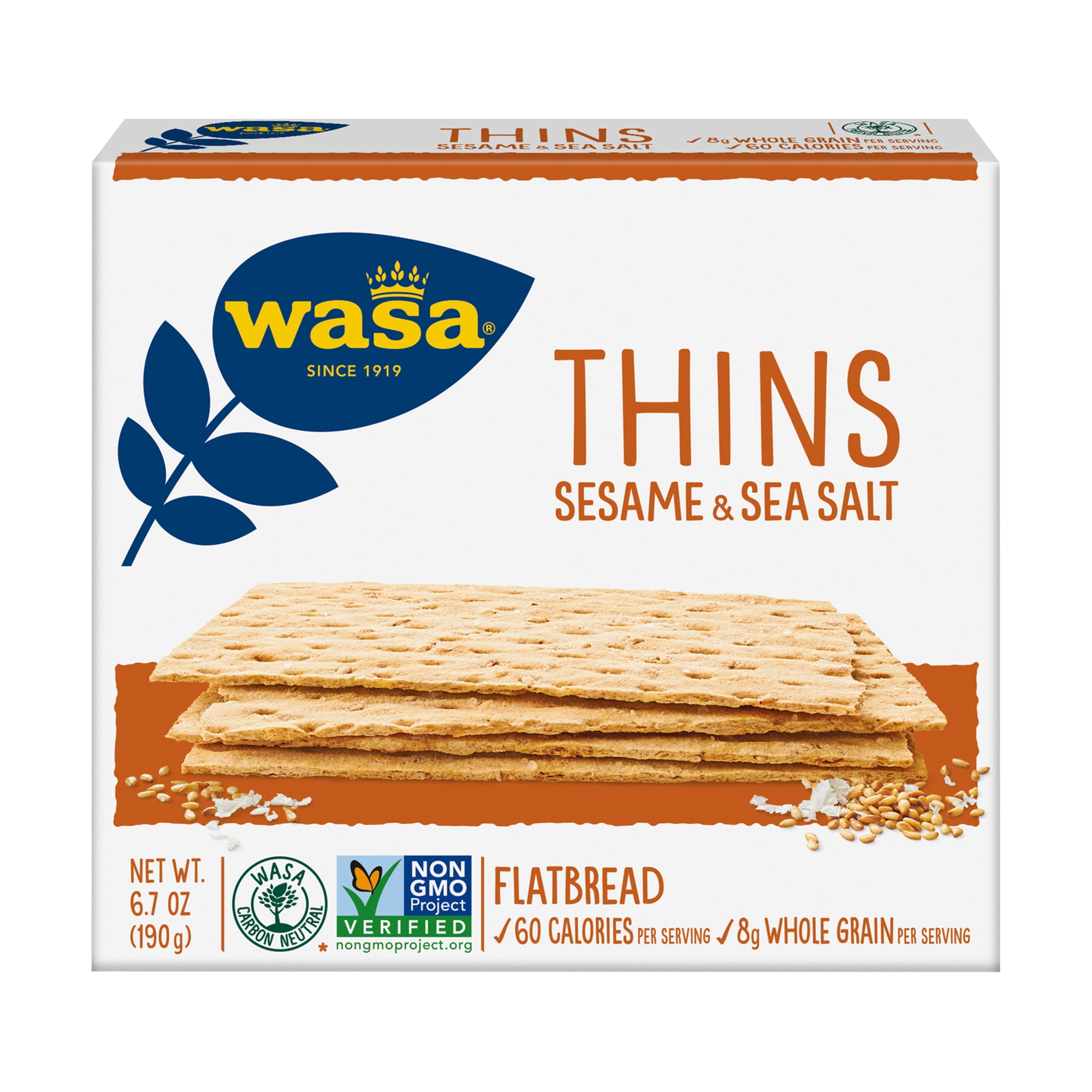 Wasa Thins Sesame & Sea Salt Flatbread Crackers, 6.7 oz