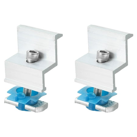 

Solar Panel Mounting Brackets Adjustable End Clamps Aluminum 40mmx45mm Pack of 2