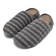 thumbnail image 2 of Pantuflas interior para casa calcetines zapatos mocasines con espalda cerrada forro polar peluche mujer (gris 40-41), 2 of 9