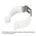 thumbnail image 4 of Uxcell T10 U Clips Holder Bracket for LED Light Bulb Mounting Bracket Fluorescent Tube Holder Screw Clamps White 15 Pack, 4 of 5