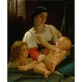 thumbnail image 3 of William Bouguereau 12x14 Black Modern Framed Museum Art Print Titled - The Alarm, 3 of 5