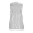 thumbnail image 6 of BLVB Womens Summer Fashion Sequin Tops Scoop Neck Sequin Sparkle Sleeveless Tanks Tops Blouses Party Camisole, 6 of 7
