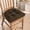 Coffee, variant on Dining Chair Cushion with Ties and Non-Slip Backing, Tufted Kitchen Seat Pad for Dining Room, 18"x17"x3", Light Grey, Set of 1