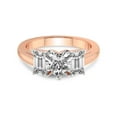 thumbnail image 4 of IGI Certified 1 Carat Heart Shape Lab Grown Diamond Engagement Ring | 14K Rose Gold | Lauren Three stone Emerald Shape Side Lab Diamond Ring | FG-VS2-VS2 Quality Friendly Diamonds, 4 of 6