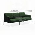 thumbnail image 6 of Modern Green Polyester Fabric 3 Seater Sofa 220×80×75cm for Small Spaces, 6 of 8