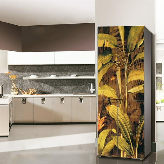 Self-adhesive Refrigerator Stickers Creative Wallpaper Custom Wall Decal Kitchen Fridger Door Cover