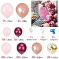 thumbnail image 5 of YANSION Burgundy Balloon Garland Kit, 118Pcs Burgundy Party Decorations for Girls Pink Rose Gold Confetti Balloons Birthday Party Baby Shower Wedding Decor, 5 of 13