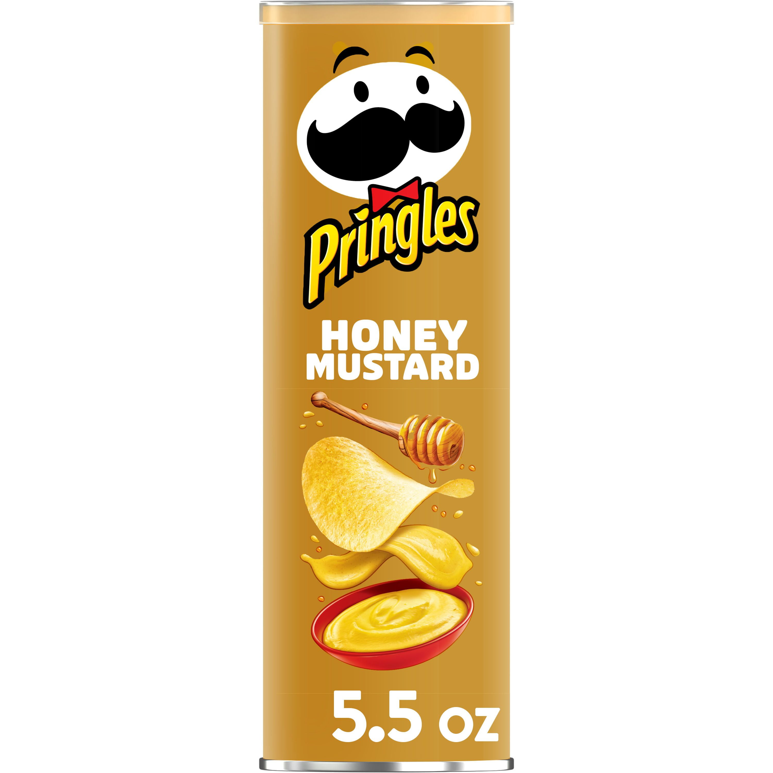 Pringles Potato Crisps Chips, Lunch Snacks, Snacks On The Go, Honey Mustard, 5.5oz, 1 Can