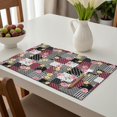 thumbnail image 6 of Placemat, Pioneer Flower Floral Print Pattern Place Mats Table Mat Set Of 2, PVC Washable Placemats for Party Kitchen Dining Decoration, 18x12 Inch, Fade Resistant, 6 of 6