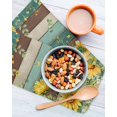 thumbnail image 3 of Sunflower Kitchen Dish Towels for Drying Dishes Set of 2, Summer Eucalyptus Botanical Floral Teal Brown Wood Waffle Weave Microfiber Hand Tea Bathroom Towels Quick Dry & Absorbent Towel 12x12, 3 of 7