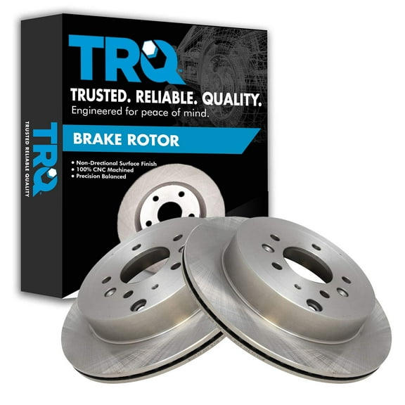 TRQ Rear Brake Rotors Set Vented Fits Select 2007-2012 Mazda CX-7