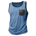 thumbnail image 5 of Fnnxeal Mens Tank Top Crew Neck Shirts With Pocket Casual Summer Solid Sleeveless Light Blue Tank Tops for Men Size 3XL, 5 of 6