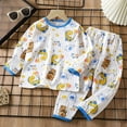 thumbnail image 2 of Vividxx Boys Outfits Sets For Kids Summer Long Sleeve Pajama Sets For Home Comfortable Sleepwear Summer Relaxation Solid Color Toddler O-Neck Stylish Dailywear, 2 of 9