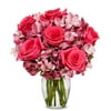 From You Flowers - Pink Rose & Alstroemeria Bouquet with Free Vase (Fresh Flowers)