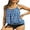 Leopard, variant on Charmo Womens Slim Straps Blouson Tankini Tops Bulit-in Bra Only Loose Fit Swimsuit Tops (No Bottoms)