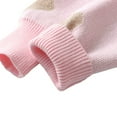 thumbnail image 4 of Xmarks Girls Sweater Cardigan Love/Star Print Knit Coat Long Sleeved Kids Sweaters Jacket Outfit 1-7Y, 4 of 8