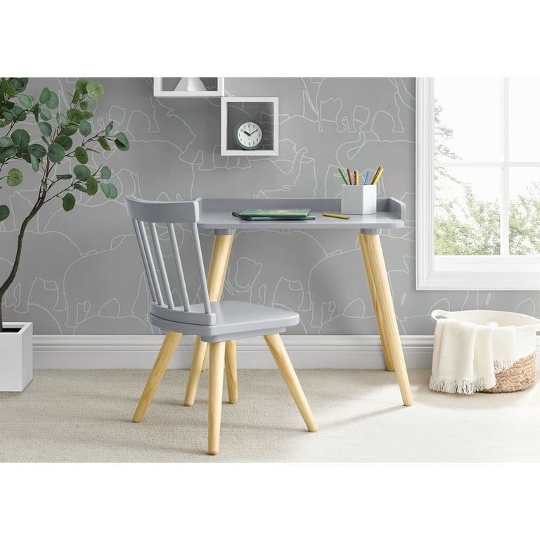 Grey desk and chair set deals