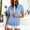 Light Blue, variant on Sevevn Women's Short Sleeve Hoodie Half Zip Pullover Hooded Sweatshirt with Pocket Casual Raglan Sleeve Tops Beige XXL