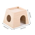 thumbnail image 5 of Hamster Wooden House Habitat Natural Wood Chews Toys for Dwarf Hamster Sleeping, 5 of 9