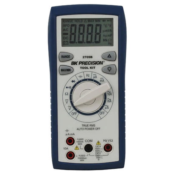 BK Precision Auto Ranging True RMS Tool Kit Digital Multimeter, Model 2709B