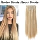 thumbnail image 1 of Nvzi Extensiones de cabello largo de 55 cm/22 pulgadas, rubio dorado/rubio playa - 1 pieza. Extensiones de cabello de fibra mate resistentes al calor, perfectas para realzar el peinado femenino., 1 of 5