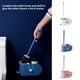 thumbnail image 5 of Wosthever Cabezal de silicona para escobilla de baño, soporte para escobilla de limpieza, drenaje de montaje en pared, accesorios de baño de pie, Suministros de limpieza para el hogar Rosa Wosthever HA004575-03B, 5 of 6
