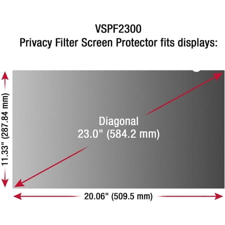 UPC: 0766907738926 | 23 Inch Privacy Filter Screen Protector for Widescreen 16:9 Monitors with Anti-Glare and Anti-Scratch