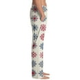 thumbnail image 3 of Fabrcox Christmas Pajama Pants for Men Wide Leg Baggy Elastic Waist Pj Pants with Pockets Casual Snowflake Printed Drawstring Pajama Bottoms Khaki L, 3 of 4