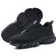 thumbnail image 5 of XQJ Work Shoes Lightweight Comfortable Safety Sneakers, Steel Toe, Wide, Black, Size 5, 5 of 10