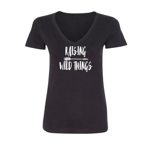 Raising Wild Things Womens V-Neck T-Shirt
