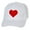 White, variant on Mens Womens Bold Red Heart Hat - Embroidery Adjustable Cap, Black