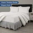 thumbnail image 2 of Martex Full Bed Skirt | Ruffled 100% Microfiber Dust Ruffle | 16" Drop | Grey, 2 of 8