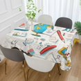 thumbnail image 2 of Yayeee Tablecloths 60" x 108" Rectangle Wrinkle Resistant Party Table Cover, Colorful School, 2 of 8