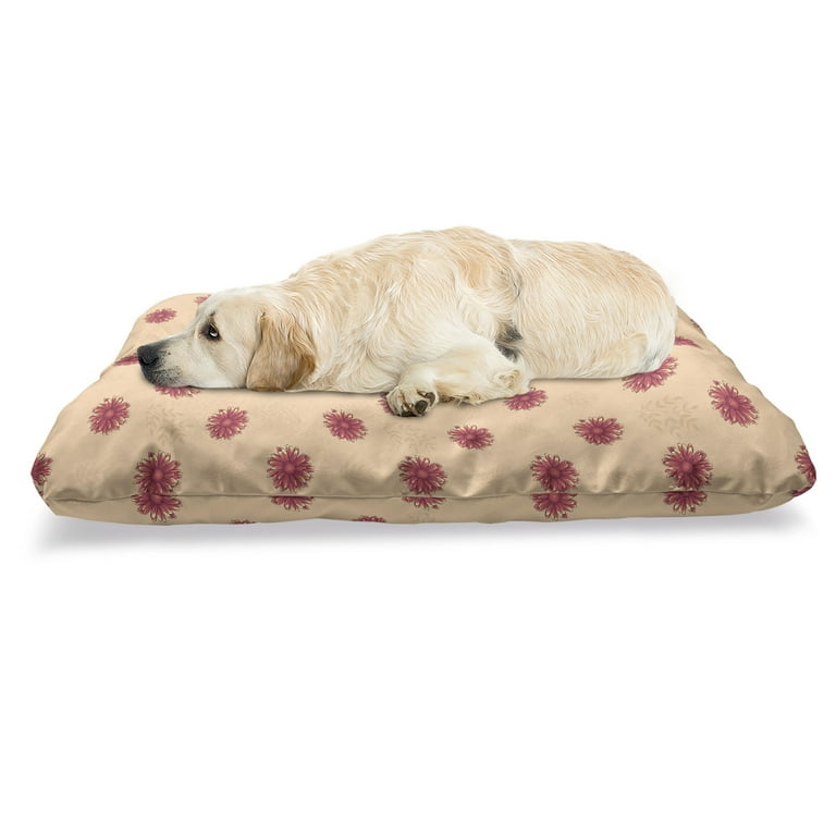 Vintage Floral Pet Bed Simplistic Style Daisy Flower Heads