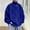 Blue, variant on Male High Neck Fold Over Pullover Sweater For Autumn And Winter Solid Color Plaid Plaid Warm Turtleneck Top